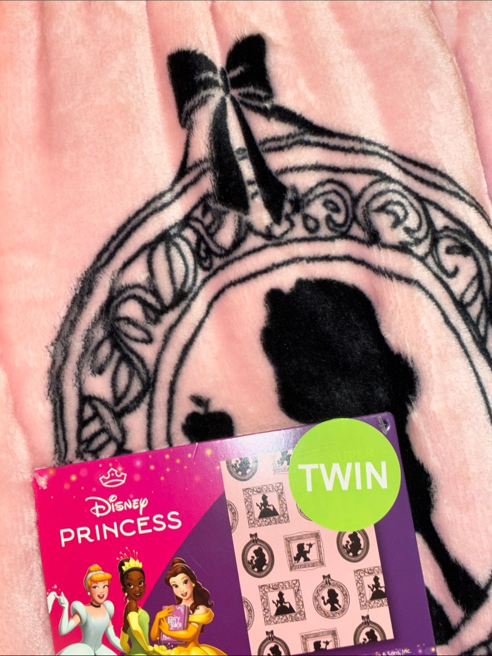Disney Princess Pink oversized portraits plush blanket